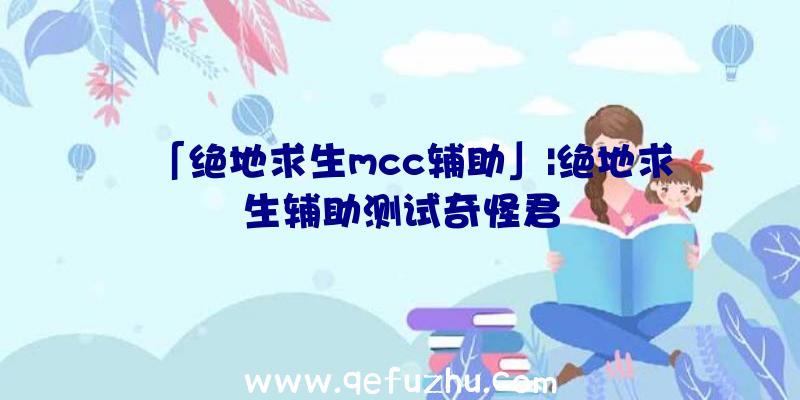 「绝地求生mcc辅助」|绝地求生辅助测试奇怪君